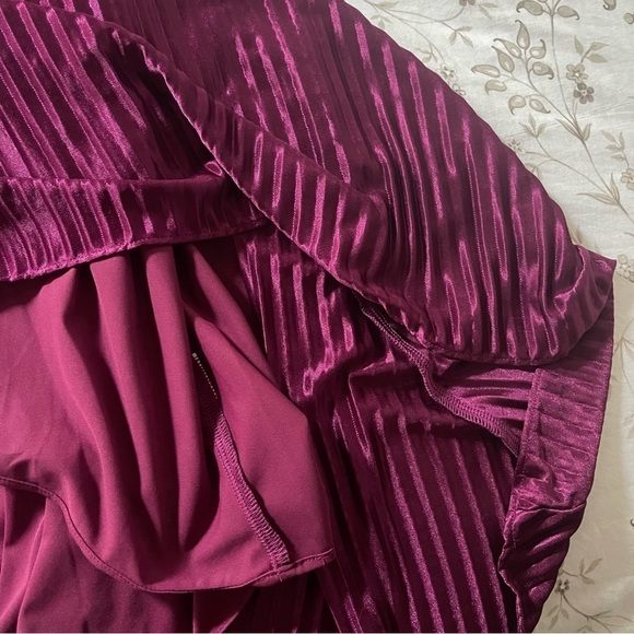 Ramy Brook Kimberly Dress Plisse Cutout High-Low XS - Picture 8 of 12